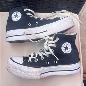 CONVERSE Black High-Top Sneakers